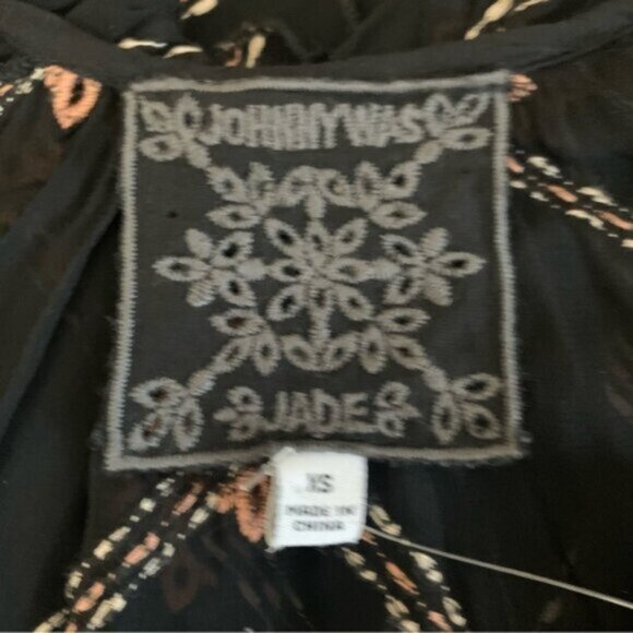 NWT Johnny Was Jackie Mini Long Sleeve Sheer Dress - Picture 11 of 16